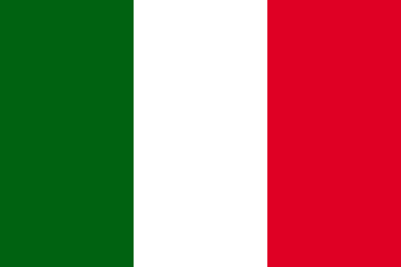 La bandera de Italia