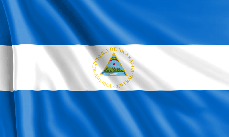 Bandera de Nicaragua 1908-1971