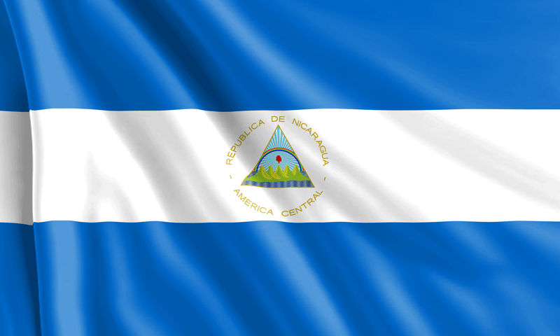 Bandera de Nicaragua 1971-actualidad
