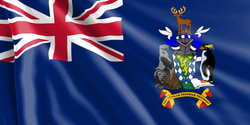 Bandera de Georgia del Sur y las Islas Sandwich del Sur