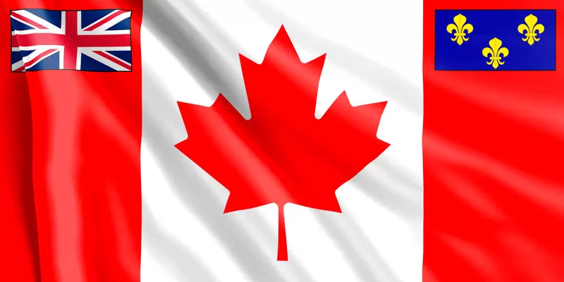 Union-Jack-y-Francia,-Canadá